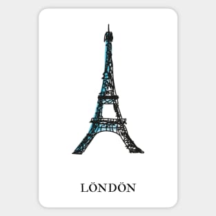 London Paris UK France Sticker